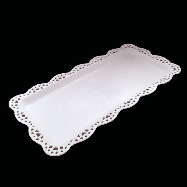 Bandeja Rectangular Plastico 30x15cm Blanco x1 uni