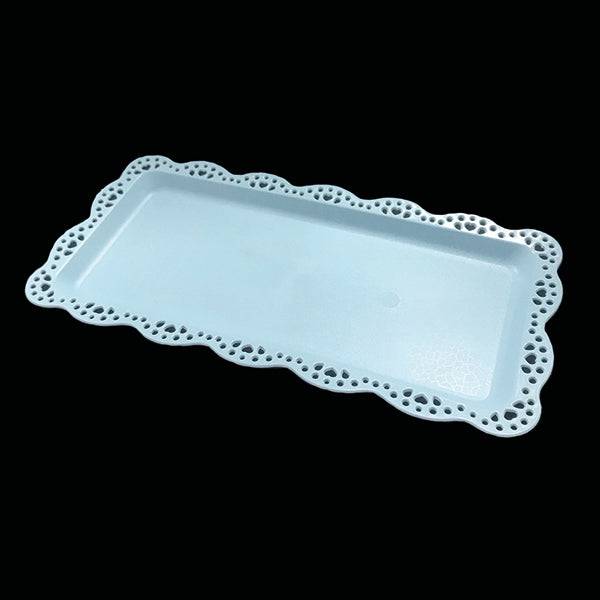 Bandeja Rectangular Plastico 30x15cm Celeste x1 uni