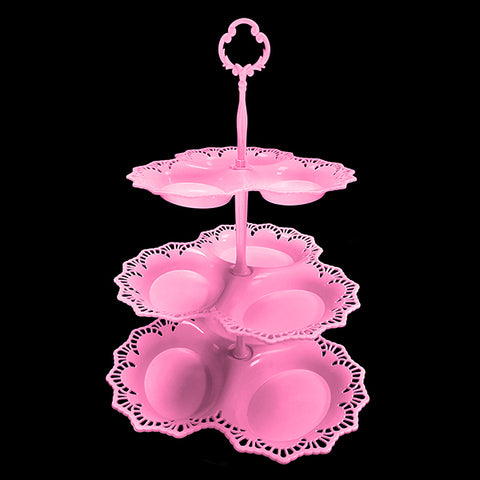 Bandeja Candy Bar 3 Piso Posillo Rosado x1 uni