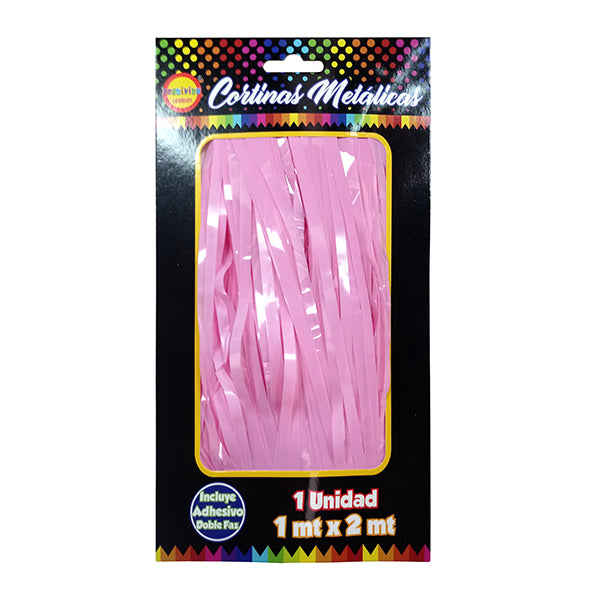 Cortina Pastel Rosado 2m x1
