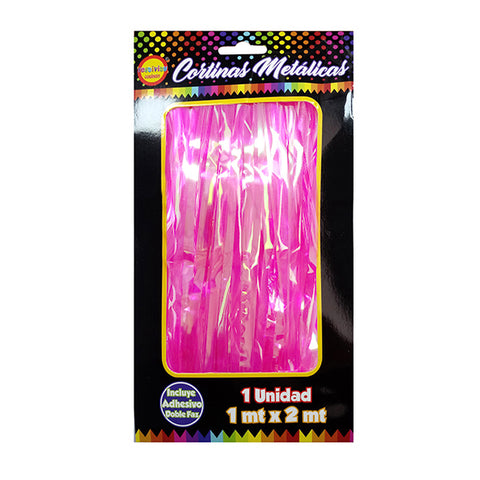 Cortina Nacarado Rosado 2m x1