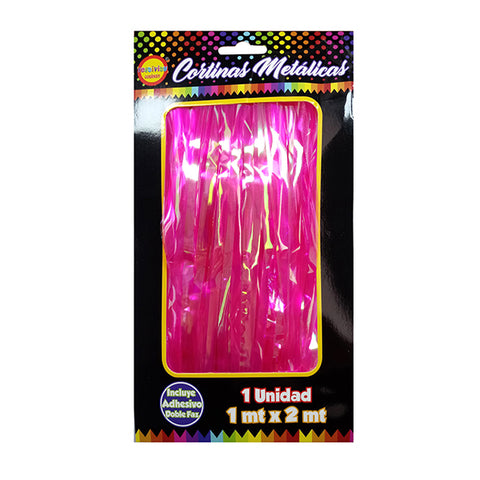 Cortina Nacarado Fucsia 2m x1