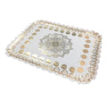 Bandeja Rectangular Mandala Blanco 31x41 x1 uni