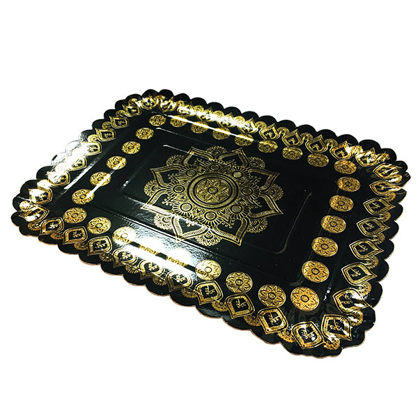 Bandeja Rectangular Mandala Negro 31x41 x1 uni