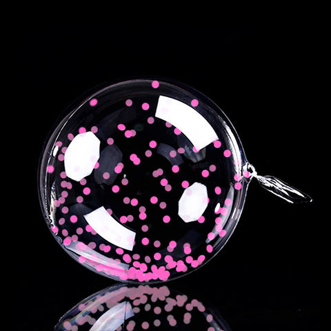 Globo Burbuja 18 Confetti Rosado x1 uni