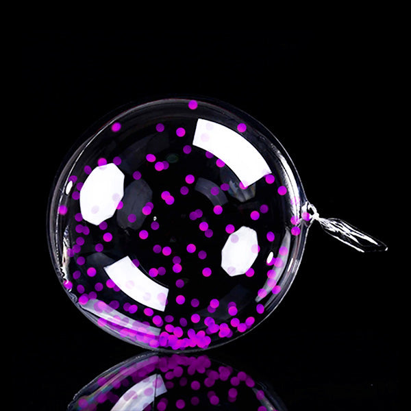 Globo Burbuja 18 Confetti Fucsia x1 uni