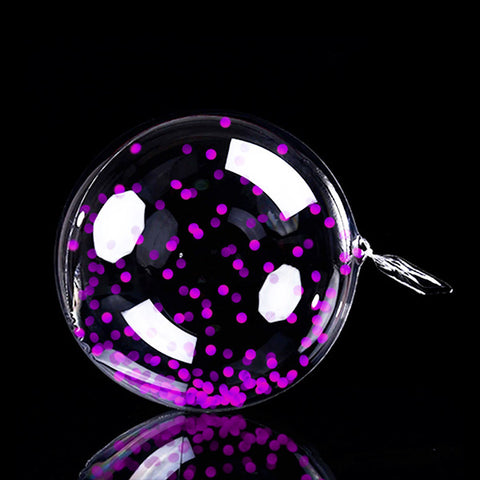Globo Burbuja 18 Confetti Fucsia x1 uni