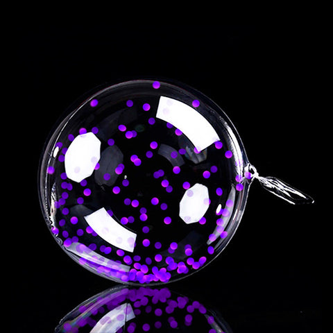 Globo Burbuja 18 Confetti Morado x1 uni