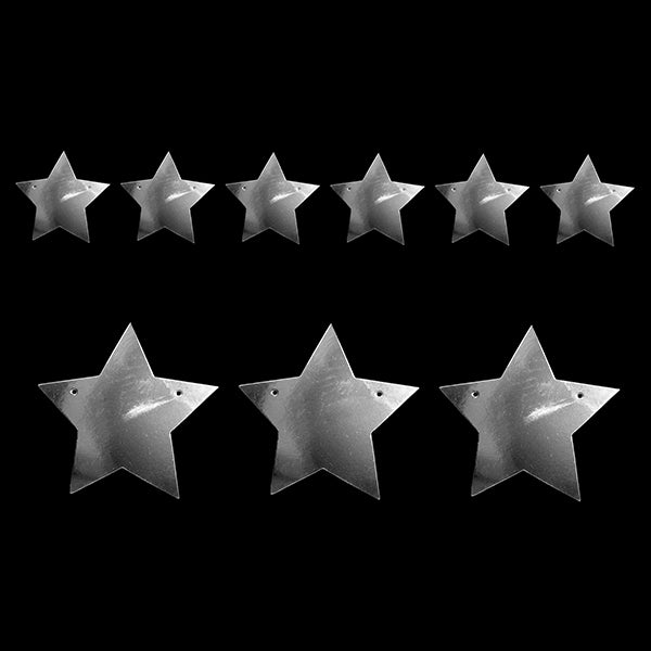 Guirnalda 3m Estrella Plateado Metalico X 1 uni