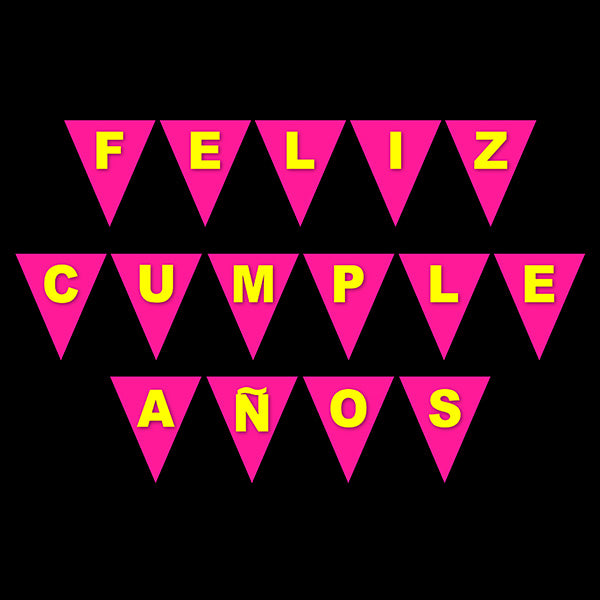 Guirnalda Benderin 3d F.c Fucsia Fluor X 1 uni