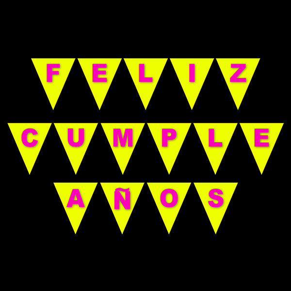 Guirnalda Banderin 3d F.c Amarillo Fluor X 1 uni