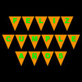 Guirnalda Banderin 3d F.c Naranjo Fluor X 1 uni