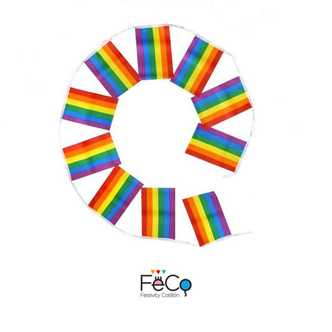 Guirnalda Bandera Arcoiris 3 Metros x1 uni