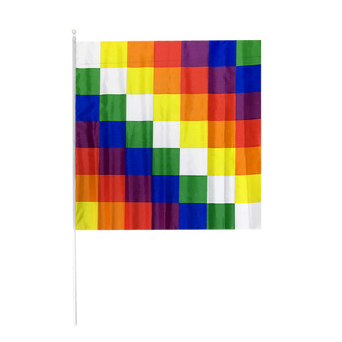 Bandera Wiphala 60x60 Palito x12 uni