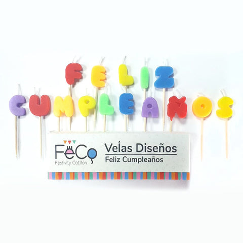 Vela Feliz Cumpleaños Arcoiris x1