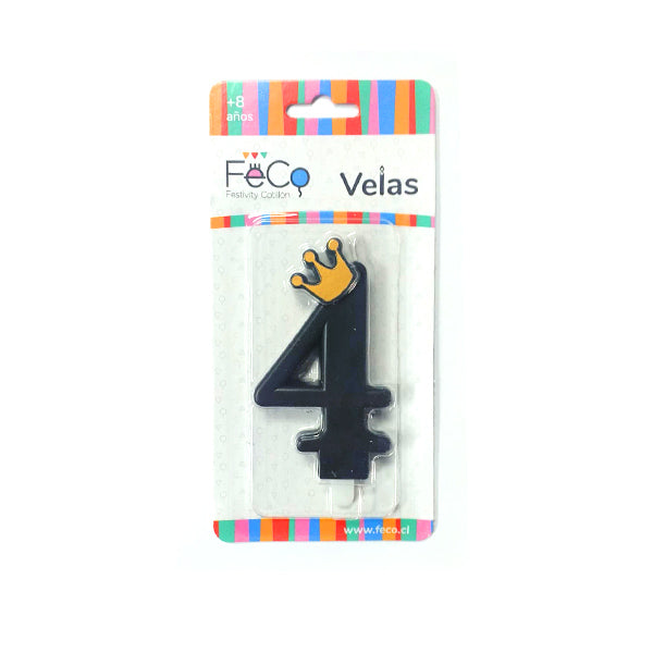 Vela Corona Numeral N° 4 x1 uni