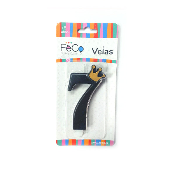 Vela Corona Numeral N° 7 x1 uni