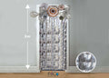 Cortina Metalica Cuadritos 1x2m Plateado