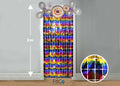 Cortina Metalica Cuadritos 1x2m Arcoiris