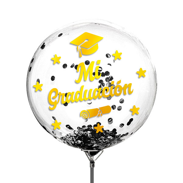 Globo Burbuja Confetti Mi Graduacion x1