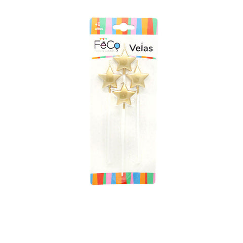Vela Estrellas Doradas x1