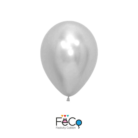 Globo 05 Chrome Plateado X25 uni
