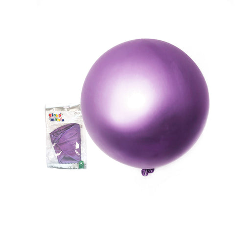 Globo Piñata R36 Chrome Morado x1