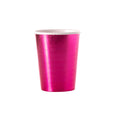 Vaso Carton 7 Oz Fuccia Metalic x6