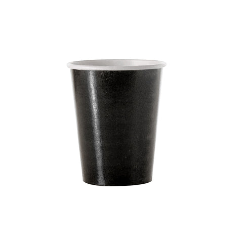 Vaso Carton 7 Oz Negro Metalic x6