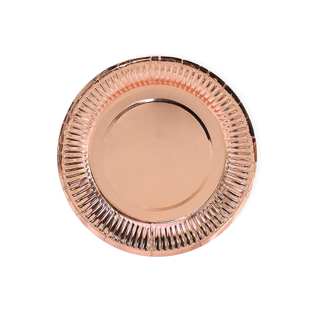 Plato Carton 7 Rose Gold Metalic x6