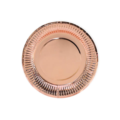 Plato Carton 7 Rose Gold Metalic x6