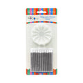 Vela Glitter Plateado x24 Pcs x24 uni
