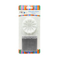 Vela Metallic Plateado x12 Pcs x24 uni