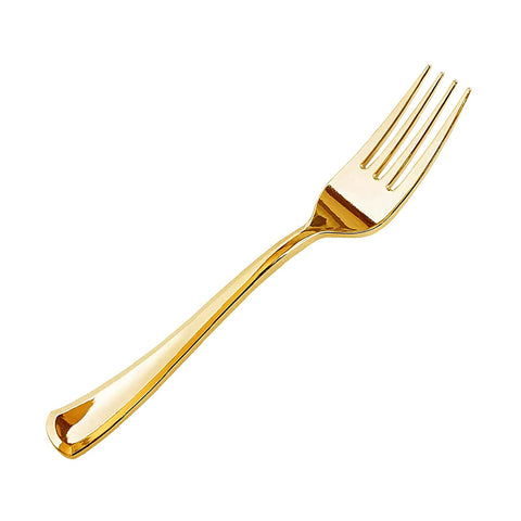 Tenedor Dorado x10 uni