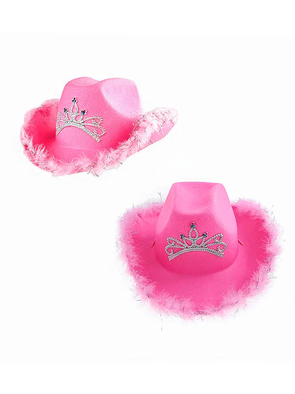 Sombrero Vaquero Corona Rosado X1 Uni