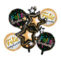 Set 5 Globo Feliz Cumple Estrellas X1uni