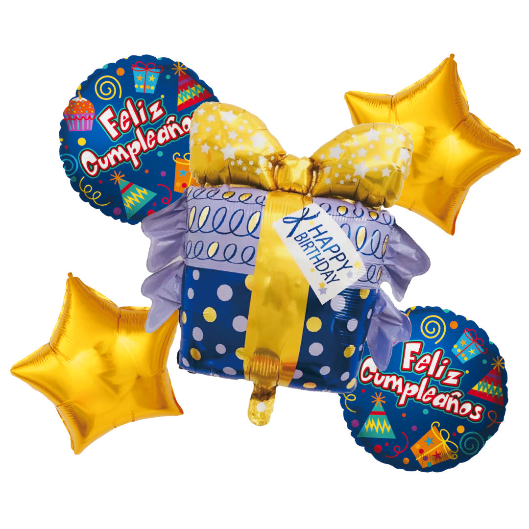 Set 5 Globo Feliz Cumple Regalo x1 uni