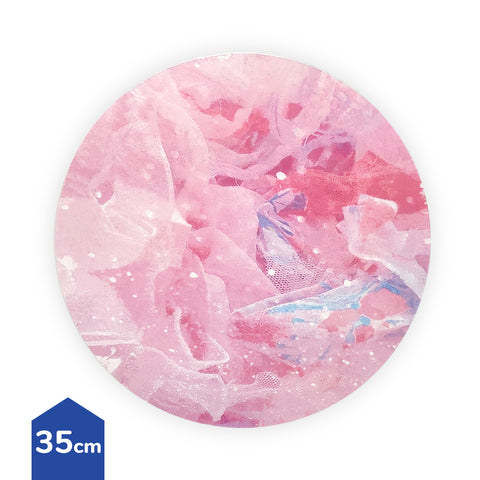 Bandeja Torta 35cm Marmoleada Rosado X1uni