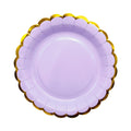 Plato 7 Carton Pastel Morado X6uni