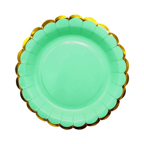 Plato 7 Carton Pastel Menta X6uni