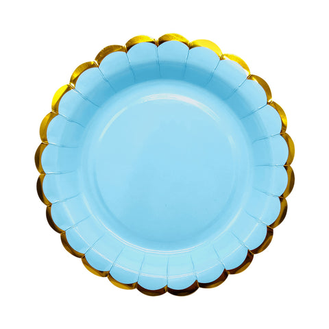Plato 7 Carton Pastel Celeste X6uni