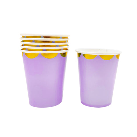 Vaso Carton 7 Oz Pastel Morado X6uni
