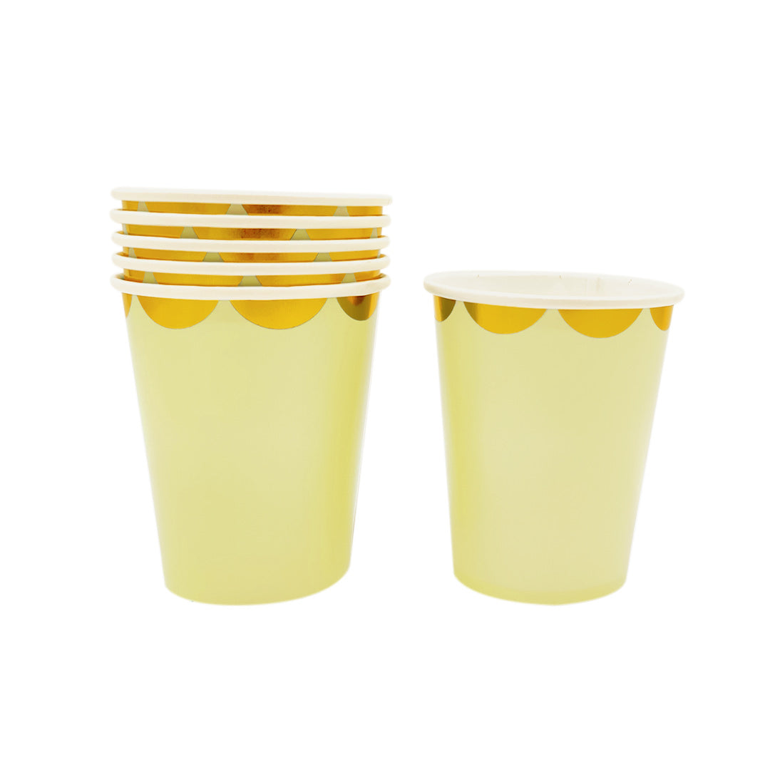 Vaso Carton 7 Oz Pastel Amarillo X6uni