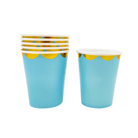 Vaso Carton 7 Oz Pastel Celeste X6uni
