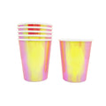 Vaso Carton 7 Oz Nacarado Rosado X6uni