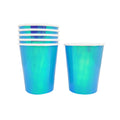 Vaso Carton 7 Oz Nacarado Celeste X6uni