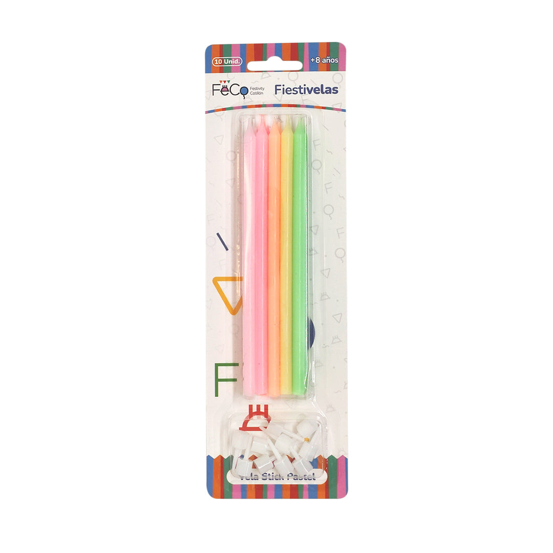 Vela Stick Pastel Mix X10pcs x1
