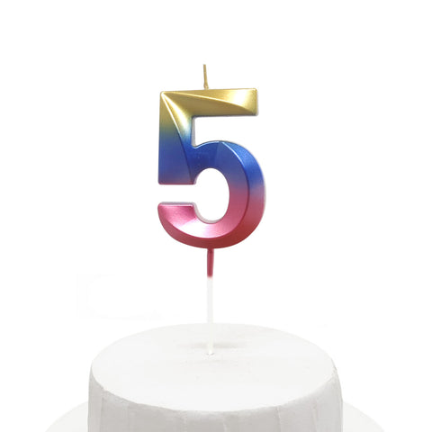 Vela Chrome Multi 5x7cm Nº 5