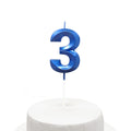 Vela Chrome Azul 5x7cm Nº 3