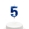 Vela Chrome Azul 5x7cm Nº 5